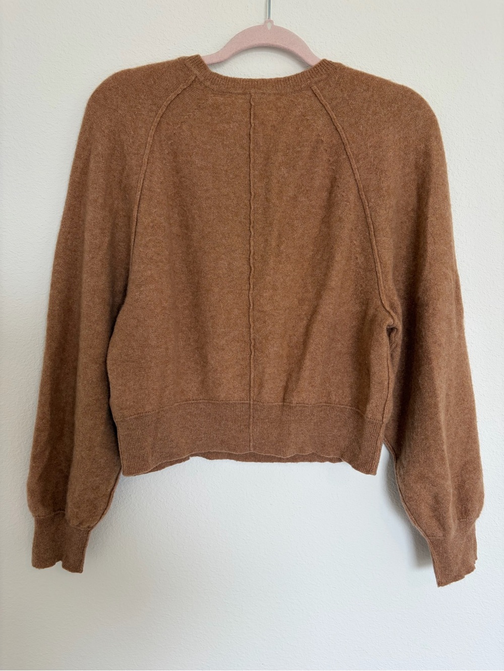 Free People Porta Cashmere Henley Light Brown Medium - Picture 7 of 7